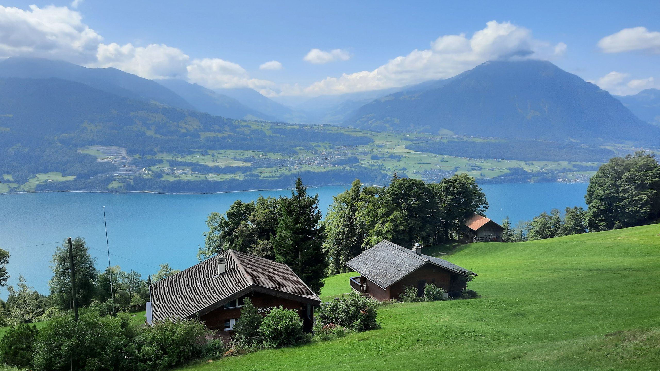 View of a lake surrounded by mountains