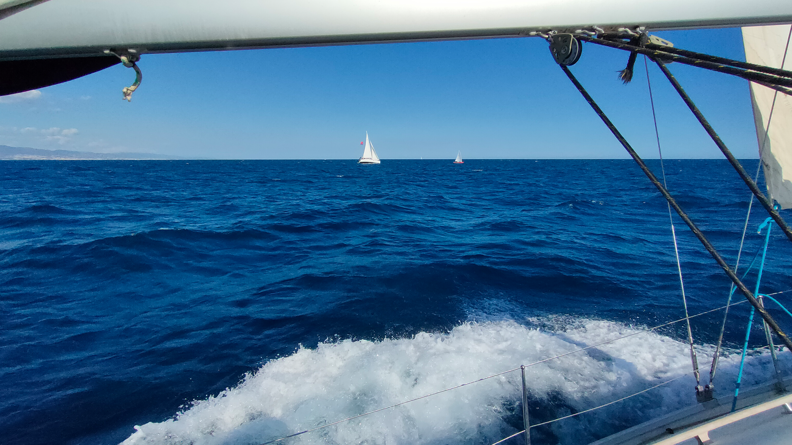 Boat on the sea with a big wave