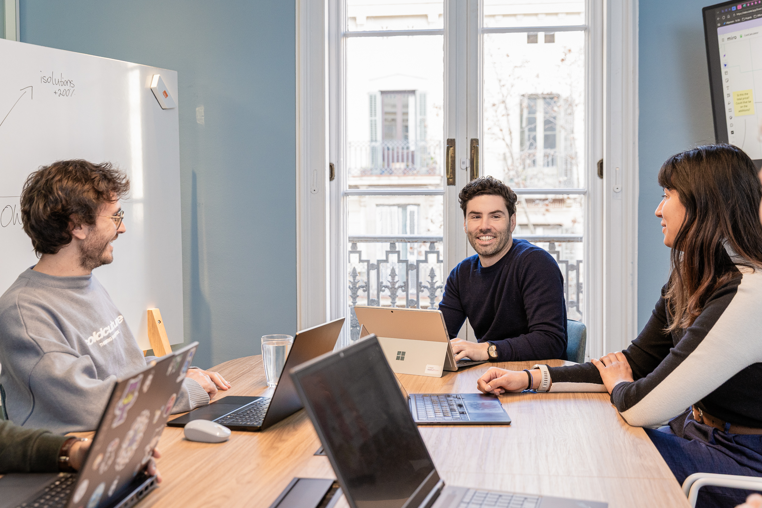 Group of coworkers sitting in a meeting room